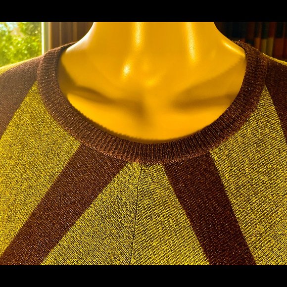 ▪️YOUNG FAB & BROKE▪️ Metallic Chevron Mini Dress - Picture 3 of 5